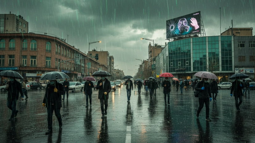 Жителям Тегерана из-за кислотного дождя рекомендовали надевать маски и перчатки