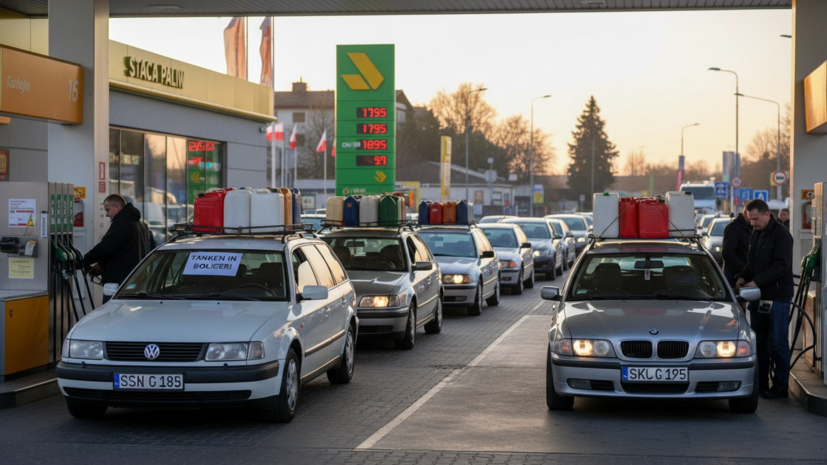 РИА Новости: немцы стали ездить в Польшу за дешёвым топливом
