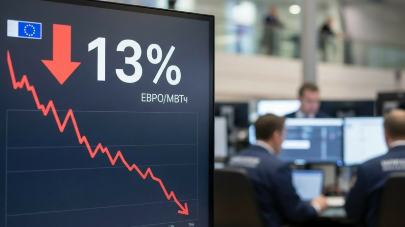 Биржевая стоимость газа в Европе на старте торгов упала на 13%