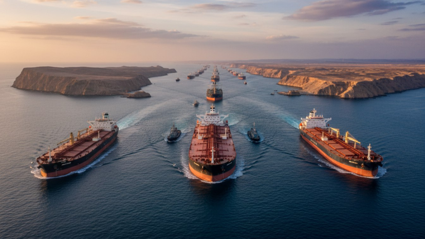 Marinetraffic: караван из танкеров и сухогрузов направился в Ормузский пролив