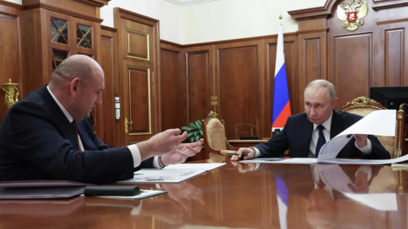 Путин провёл встречу с губернатором Оренбургской области Солнцевым