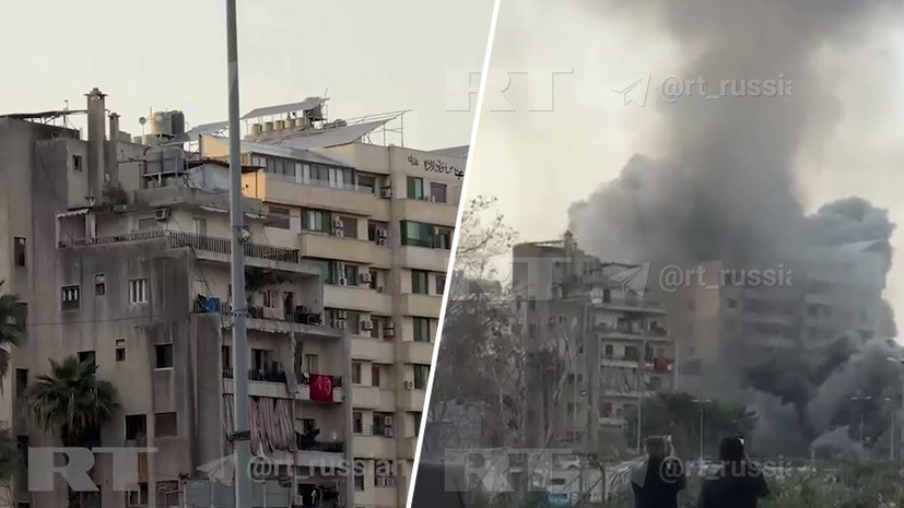 Корреспондент RT снял последствия удара Израиля по жилому дому в центре Бейрута