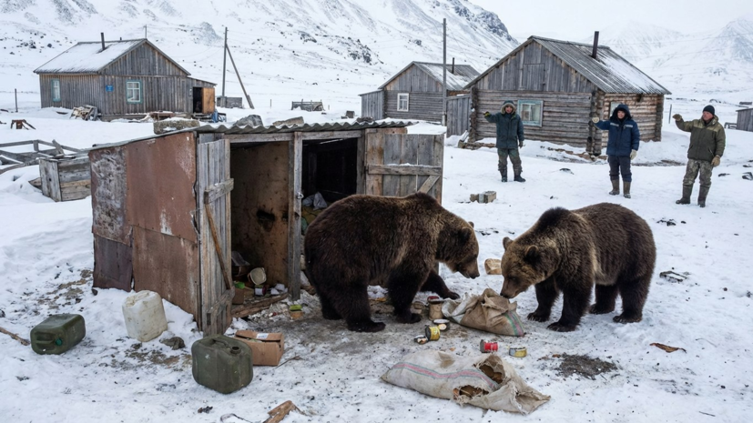 «Подъём»: медведи на Чукотке воруют у людей запасы продуктов