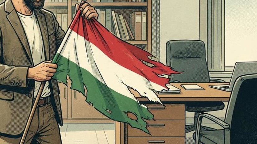 Посол Украины в Будапеште сфотографировался с дырявым флагом Венгрии