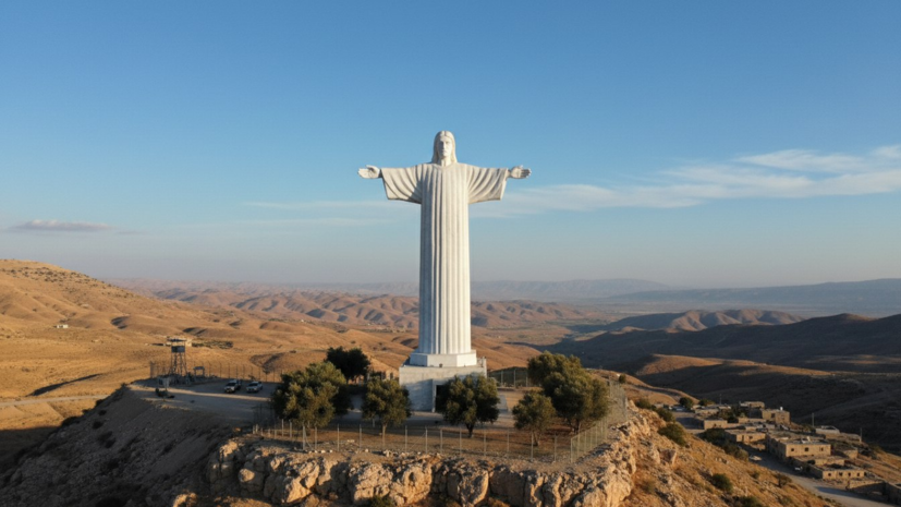 РИА Новости: в Ливане на границе с Сирией установили 26-метрового Христа