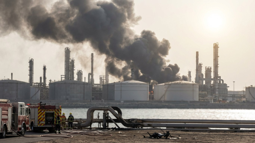 KUNA: на НПЗ в порту Эль-Ахмади в Кувейте возник пожар после атаки БПЛА