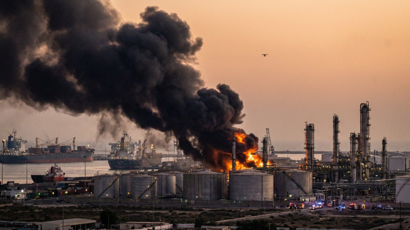 KUNA: на НПЗ в порту Абадалла в Кувейте после атаки БПЛА начался пожар