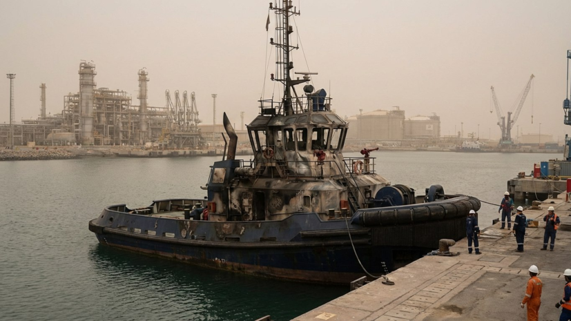 Ambrey: буксир повреждён при ударе по промзоне Рас-Лаффан в Катаре