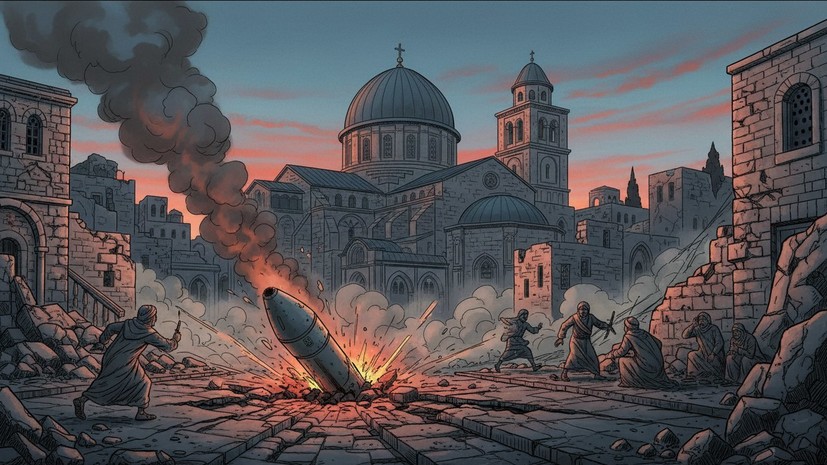 Дубенски сообщила, что иранская ракета упала недалеко от храма Гроба Господня