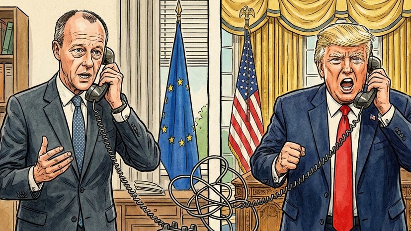 Мерц обсудил с Трампом по телефону ситуацию на Ближнем Востоке и Украине