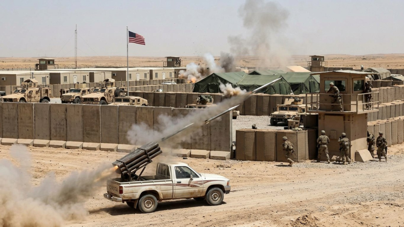 ВО: авто с ракетной установкой в багажнике атаковало базу США в Ираке