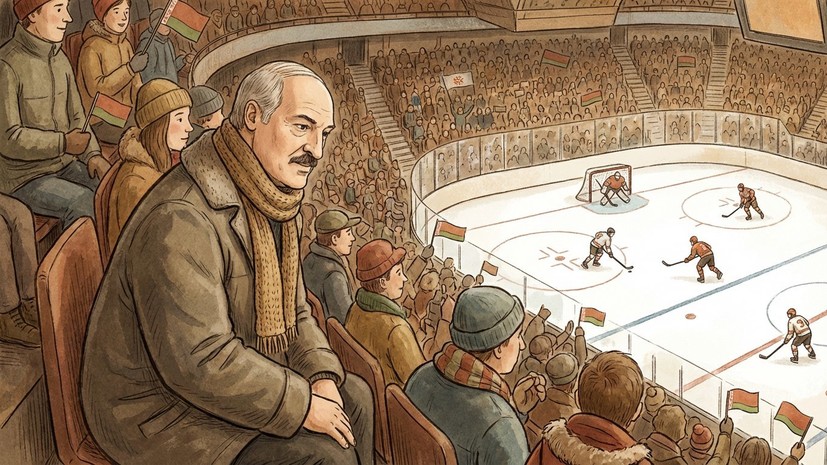 Лукашенко посетил первый матч минского «Динамо» в плей-офф КХЛ