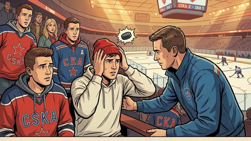 Болельщику рассекли голову шайбой во время матча ЦСКА и СКА