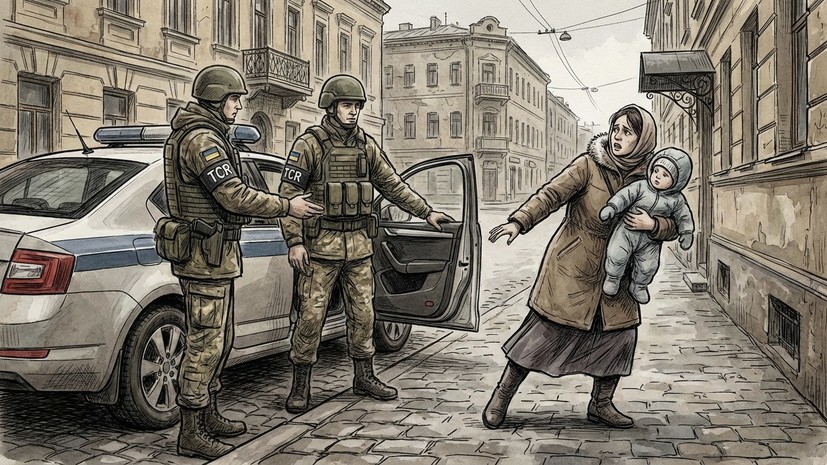 В Одессе работники ТЦК при мобилизации мужа украли женщину с годовалым ребёнком