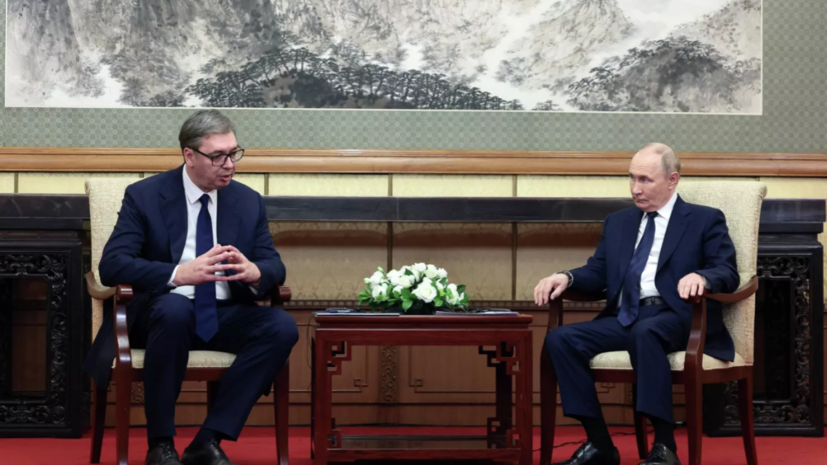 Путин и Вучич обсудили ситуацию вокруг Украины и конфликт на Ближнем Востоке