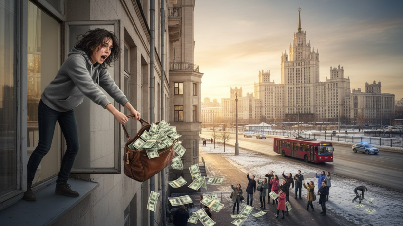 RT: девочка в Москве после ссоры выбросила в окно сумку мамы с $88 тысячами