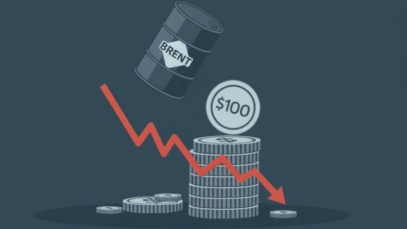 Цена нефти Brent опустились ниже $100 за баррель