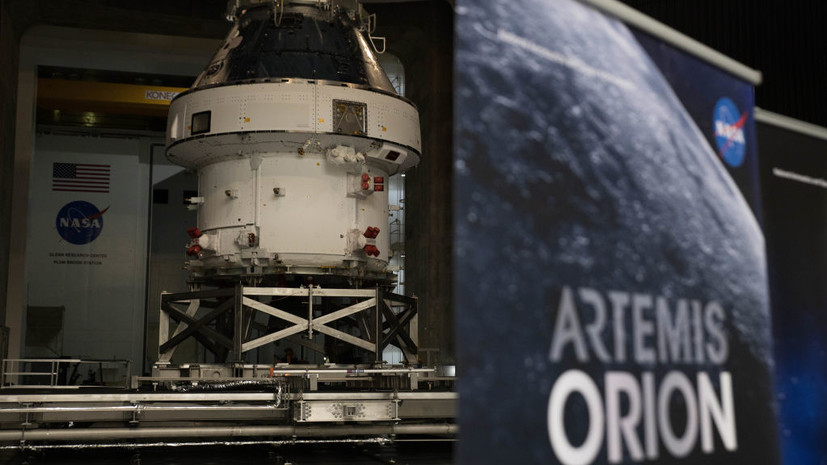 Нарушение связи произошло на лунном корабле Orion