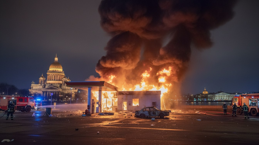 СК возбудил дело о теракте из-за поджога АЗС в Петербурге