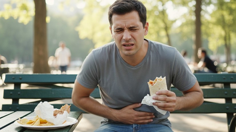Гастроэнтеролог: боль в желудке во время еды указывает на эрозию или язву