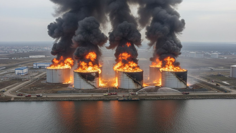 Из-за атаки Киева на объекты КТК загорелись четыре резервуара с нефтепродуктами