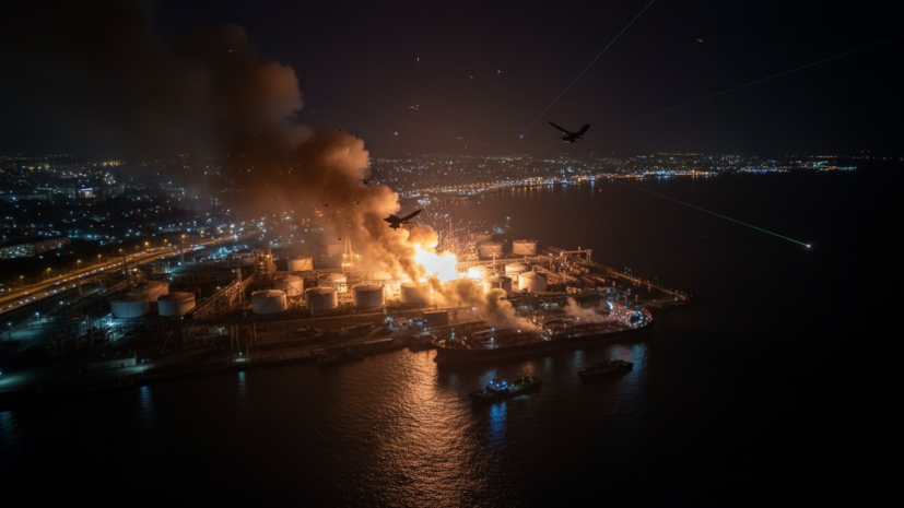 МО: Киев атаковал БПЛА объекты перевалочного комплекса в Новороссийске