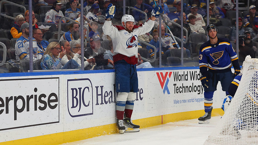 Дубль Ничушкина позволил «Колорадо» одержать победу над «Сент-Луисом» в матче НХЛ