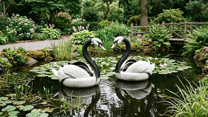 Россиян предупредили об уголовной ответственности за лебедей из шин