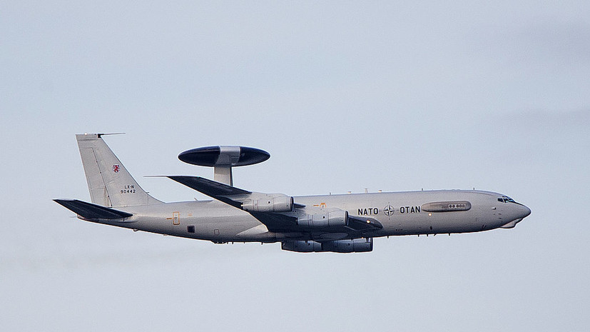 РИА Новости: самолёт НАТО почти два часа курсировал в районе Чёрного моря