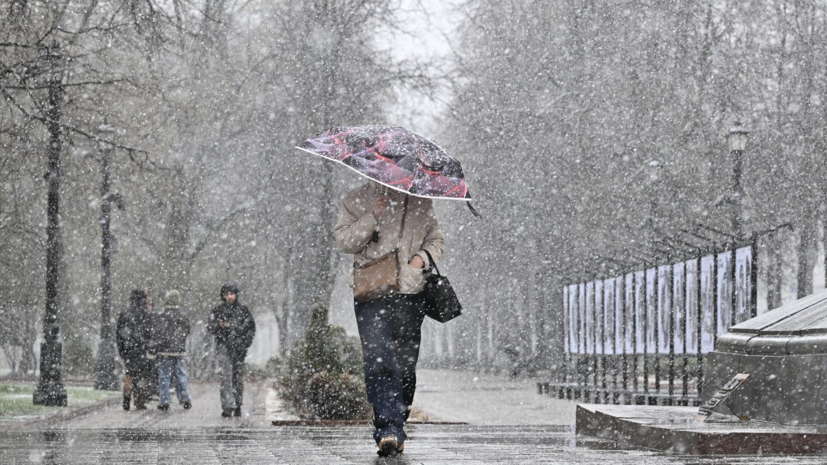 Синоптик предупредила о снеге с дождём в понедельник в Москве