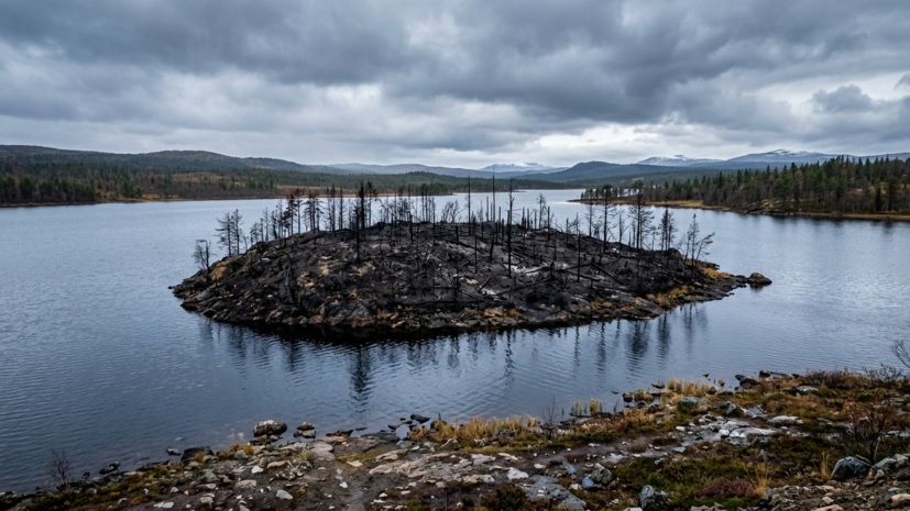 Yle: в Лапландии полностью сгорел необитаемый остров