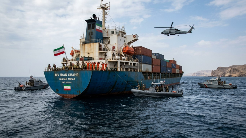 CENTCOM показало кадры захвата иранского торгового судна Touska