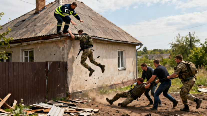 На Украине сотрудник ТЦК скинул мобилизуемого с крыши дома и рухнул сам