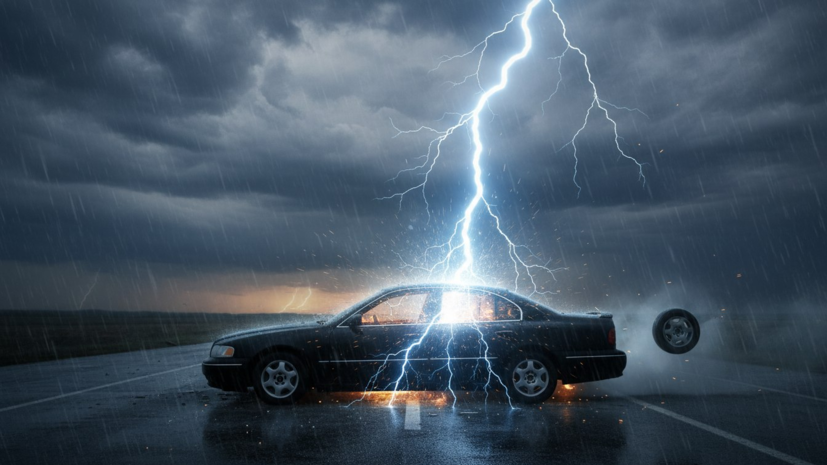 Автоэксперт Ладушкин пояснил, опасно ли попадание молнии в машину