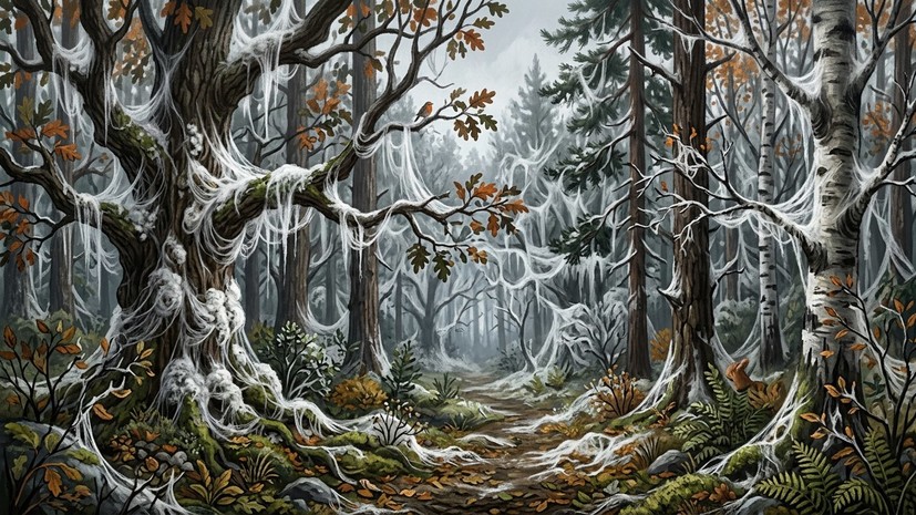 Iltalehti: жители Хельсинки заметили на деревьях непонятную материю