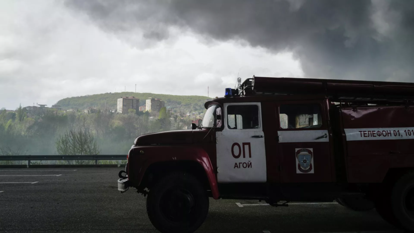 Пожар на территории морского терминала в Туапсе полностью потушен