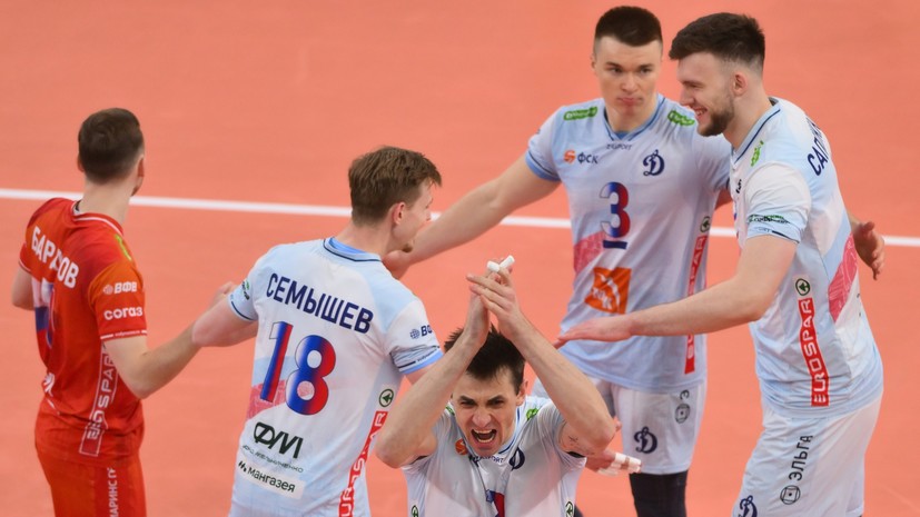 Волейболисты московского «Динамо» одолели «Зенит-Казань» и стали чемпионами России