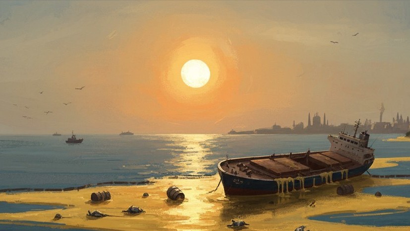 &laquo;Одесская жизнь&raquo;: у берегов Одессы разлились тонны подсолнечного масла