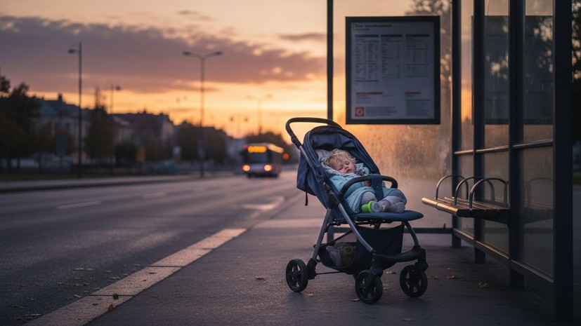 Женщина в Ростове-на-Дону бросила коляску с ребёнком на остановке