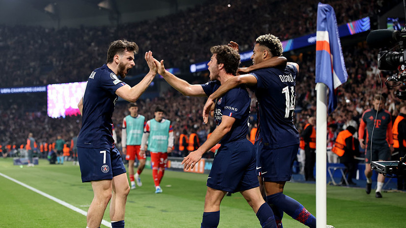 Дубль Кварацхелии помог ПСЖ с Сафоновым победить «Баварию» в первом полуфинальном матче Лиги чемпионов