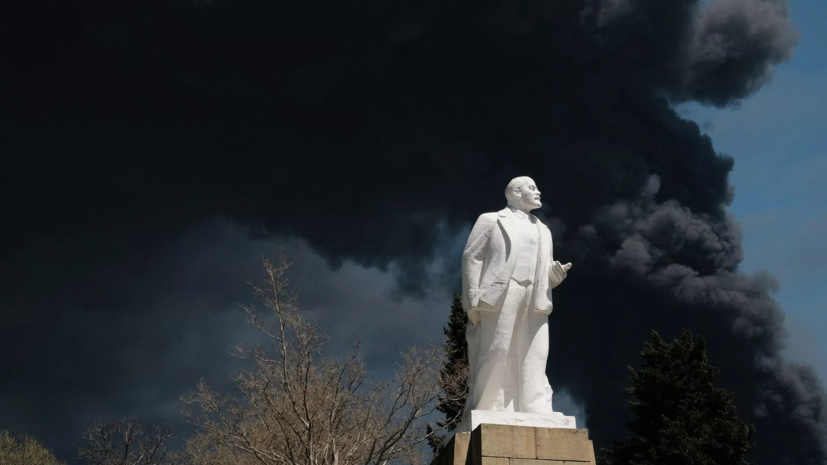 Оперштаб: пожар, возникший в результате атаки БПЛА на НПЗ в Туапсе, локализован