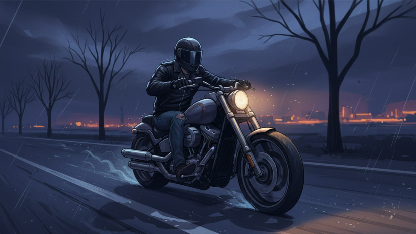 Автоэксперт Ладушкин пояснил, как обезопасить себя на мотоцикле ночью