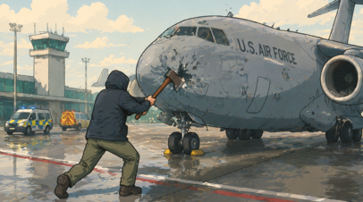 Мужчина с топором накинулся на военный самолёт США в аэропорту Ирландии