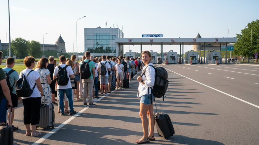 Эстонка отстояла в очереди на КПП «Ивангород» несколько часов ради Дня Победы