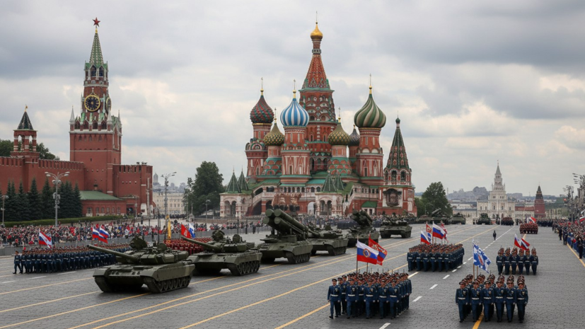 Курсанты института военных дирижёров открыли парад Победы в Москве