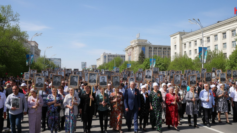 Акция &laquo;Бессмертный полк&raquo; проходит в Ташкенте