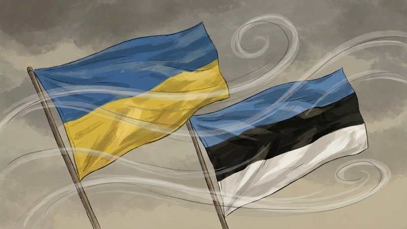 Ветер сорвал украинский и эстонский флаги со стен Нарвы