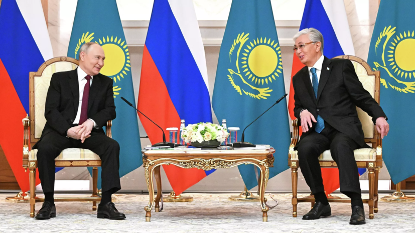 Токаев назвал заслугой Путина беспрецедентный уровень отношений Москвы и Астаны