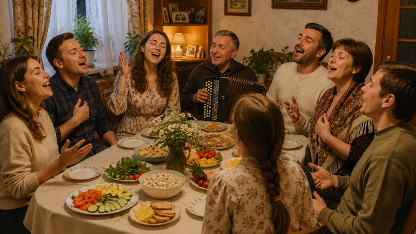 АЦ ВЦИОМ: россияне на застольях чаще всего поют песни «Конь» и «Матушка»