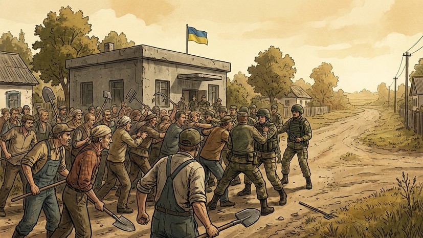 Жители Волынской области Украины лопатами отбились от сотрудников военкомата